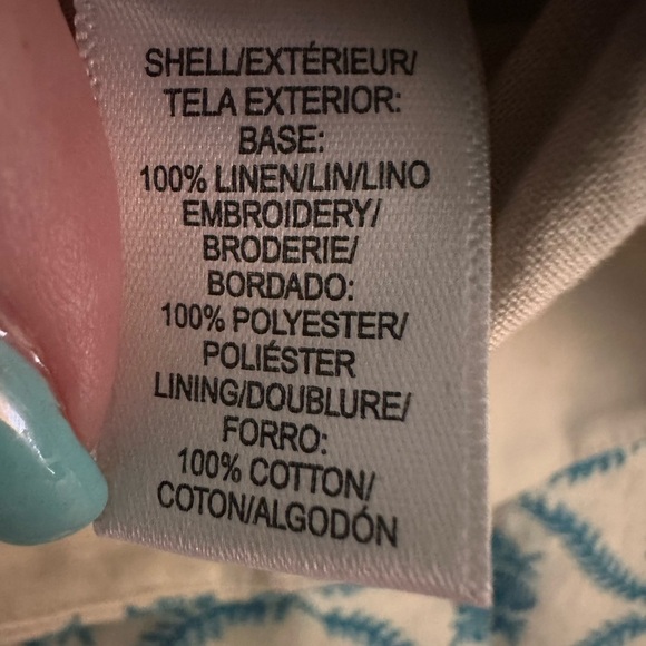 NWOT Ann Taylor LOFT Embroidered Floral Linen Riviera Shorts Size 14 - Picture 7 of 7